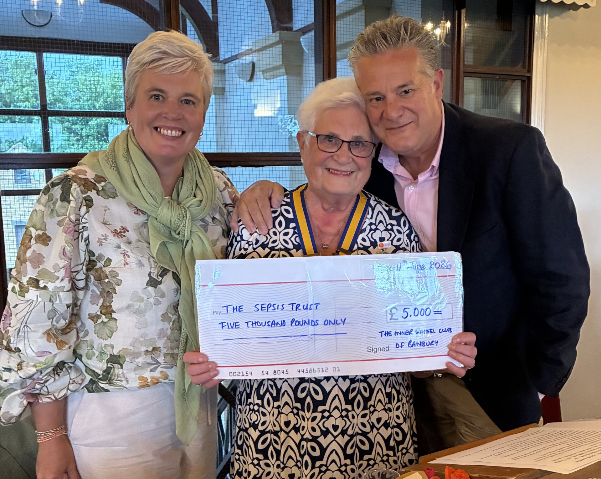 D9 Banbury Donation for Sepsis Trust UK