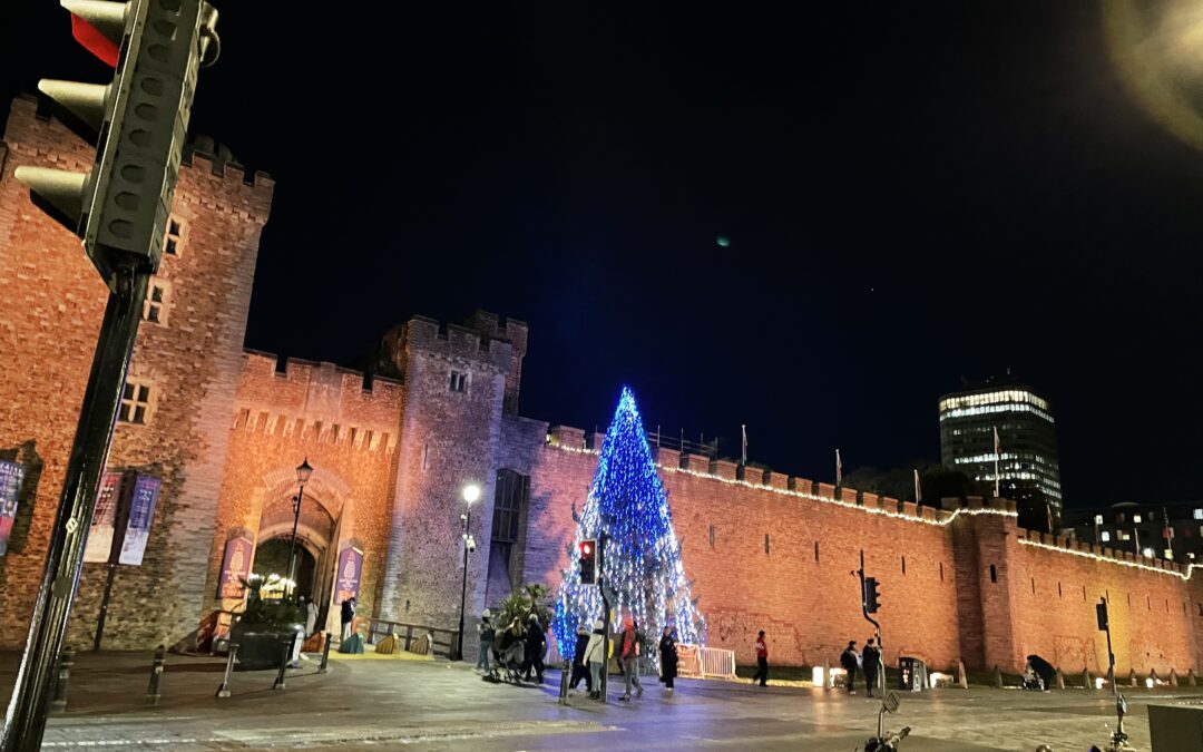 D15 Lights up Cardiff Castle in orange!