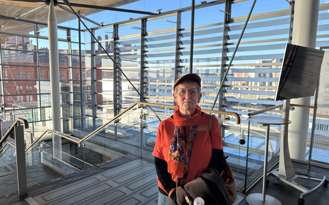 D15 District Chairman Sonia at the Sennedd for Orange the World