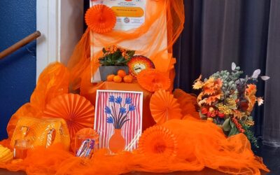 D128 Frodsham and Helsby’s Orange the World display.