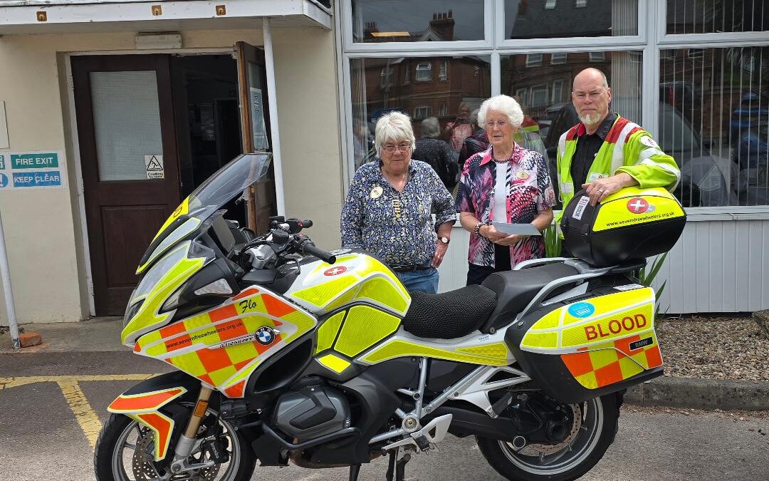 D10 Present cheque to Blood Bikes